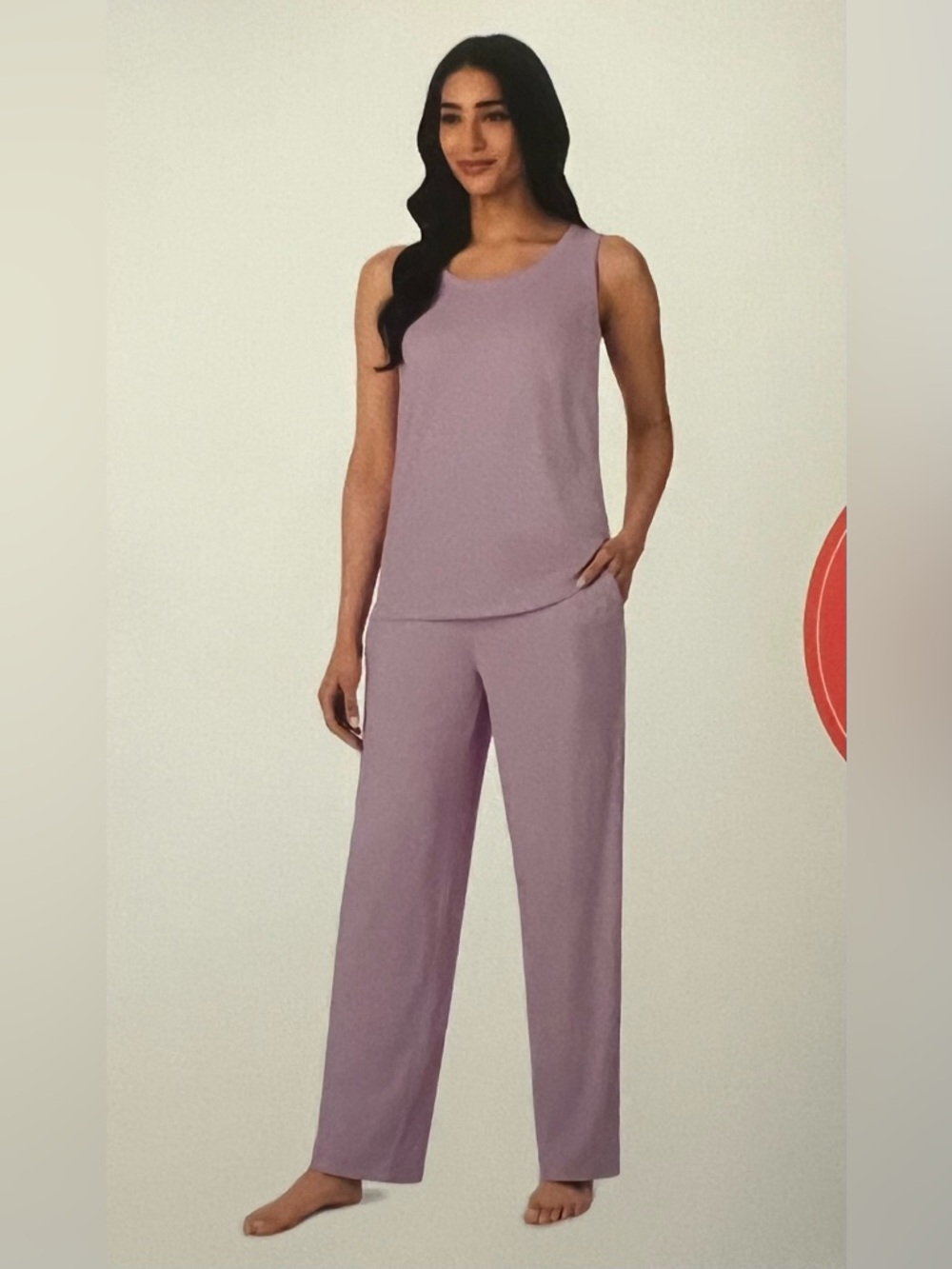 Cuddl Duds 2 Piece Lounge Set Drawstring Waistband PJ Pants & Tank Top Like New!